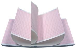 Paper EKG GE Thermal Paper 8-1/2 X 11 Inch Z-Fold Red Grid F/MAC1200/1600/2000/3500/5500 (150/PD 16PD/CS) by AirLife  ID 2009828-061